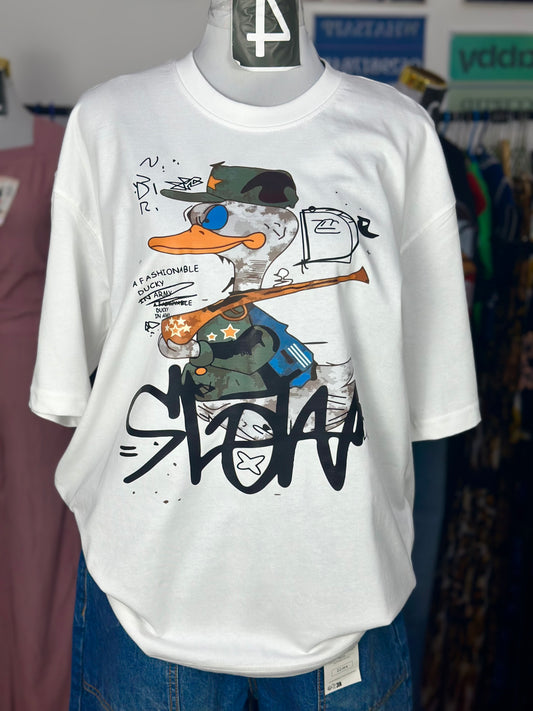 OT17-Slow Duck Drop shoulder Tee