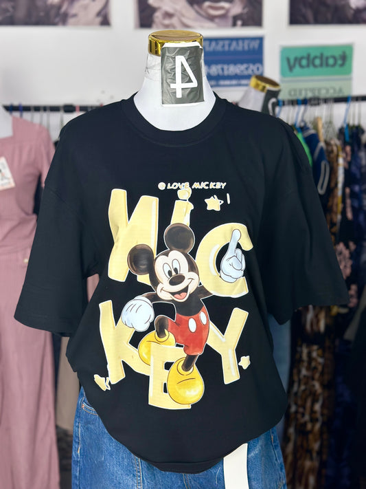 OT14- Mickey Love Oversized Drop Shoulder Tee