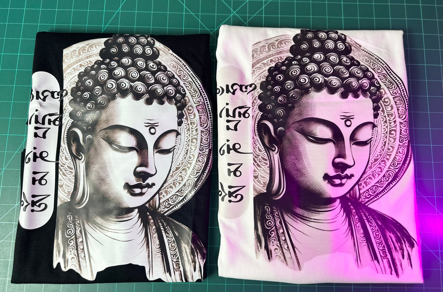 OT22-Buddha Print Oversize Unisex t-shirt with Drop Shoulder