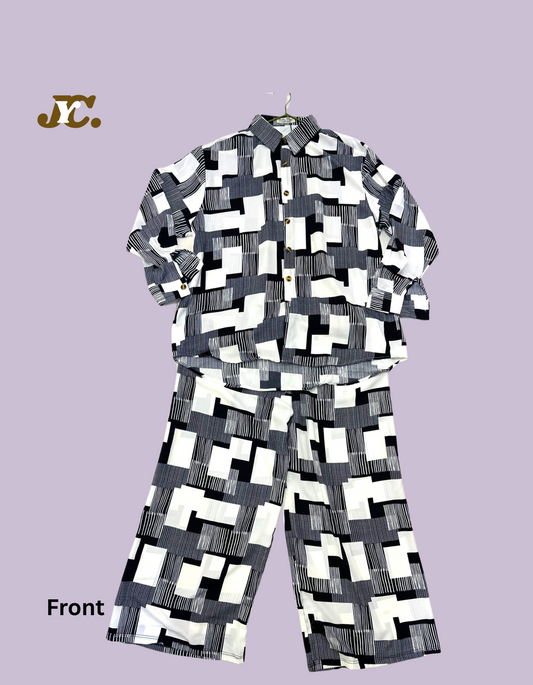 StripeRect Ladies Co-ord Set