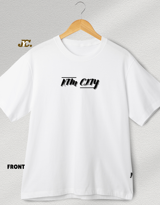 J54-KTM CITY Kathmandu City Printed /Oversized Drop Shoulder T-Shirt – 100% Organic Cotton