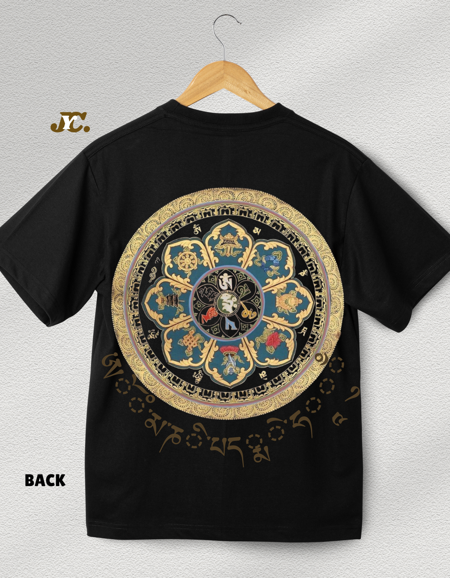 1043- Mandala Print 100% cotton T-shirt/ Slim Fit Tshirt for summer