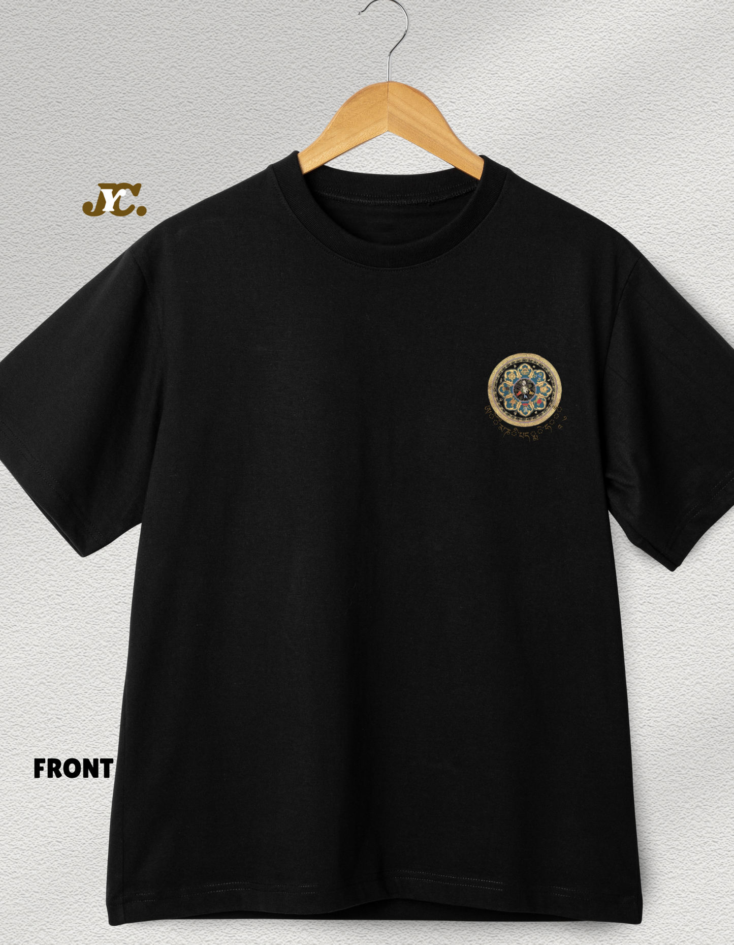 1043- Mandala Print 100% cotton T-shirt/ Slim Fit Tshirt for summer