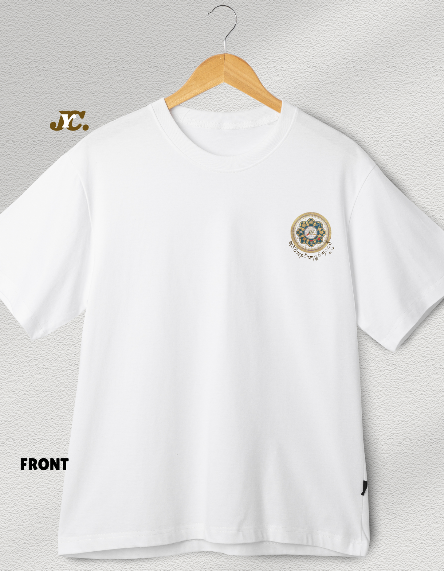 1043- Mandala Print 100% cotton T-shirt/ Slim Fit Tshirt for summer