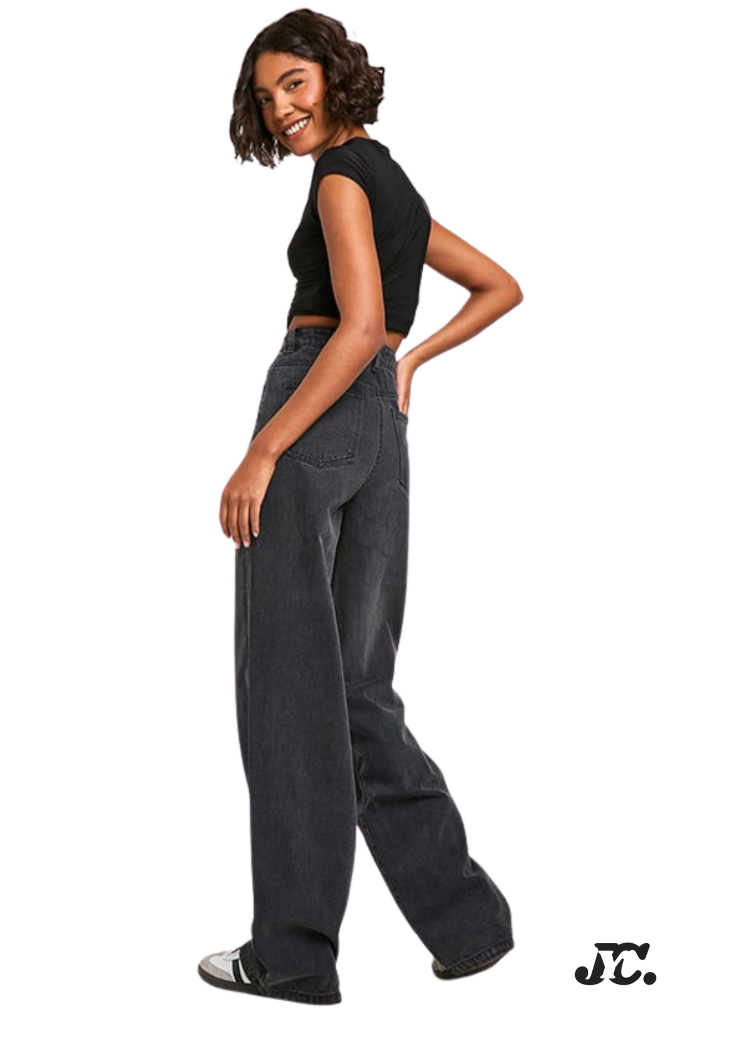 BH Women's Wide-Leg High-Waist Jeans Pant