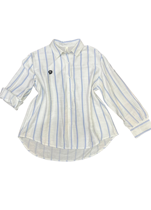 1003-Lining Print Shirt - Casual Shirt for ladies