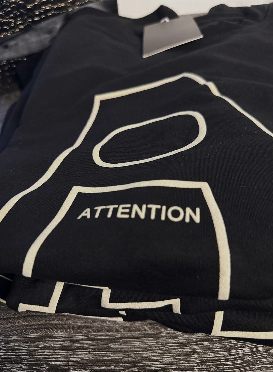 Attention " Print Tshirt