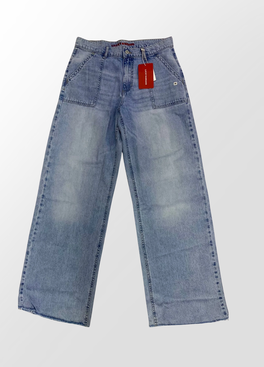 JNS-3020-Wide leg Jeans para sa mga kababaihan