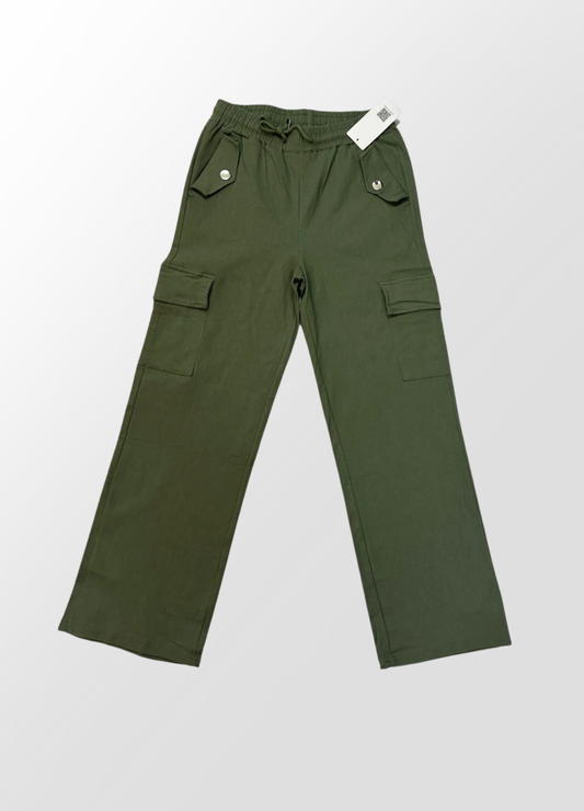 FlexiFit Women's Slim Cargo Pants - 4 na bulsa