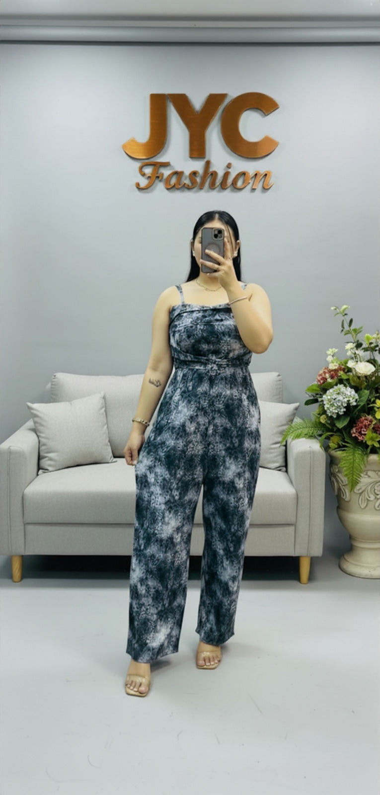 4362- Summer Jumpsuit - Adjustable strap Jumpsuit
