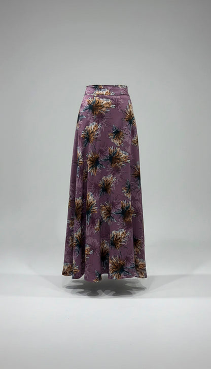 4414- Long Floral Wrap skirt