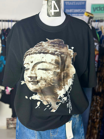 OT19-Buddha Ouversize ladies drop shoulder Tshirt