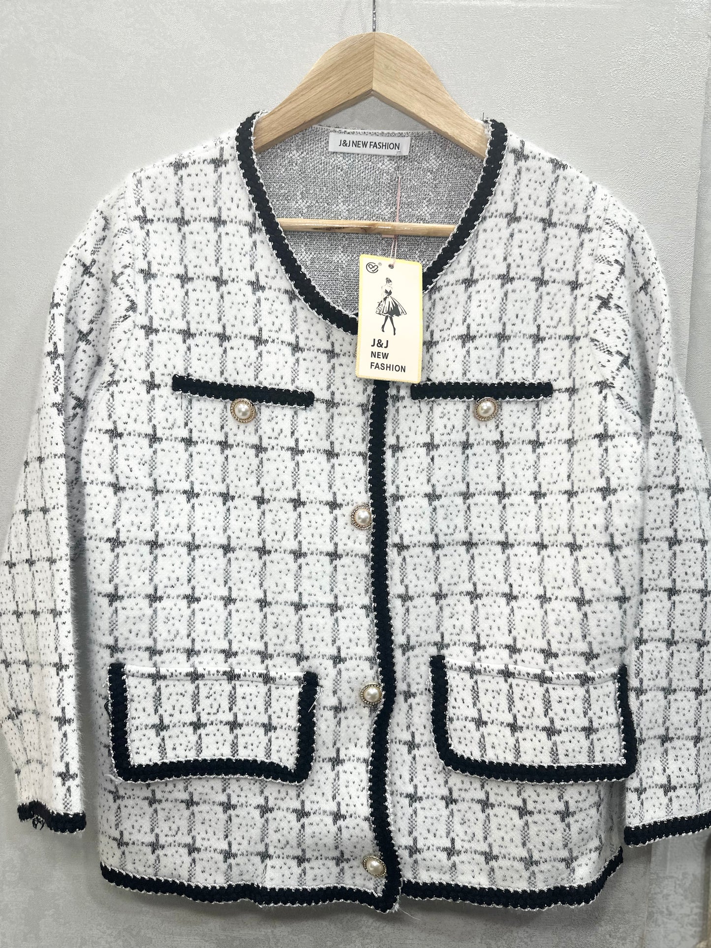 1023-korean Cardigan with Pocket Design- Ladies Cardigan