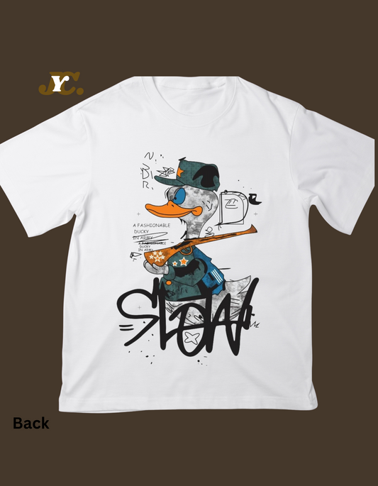 OT17-Slow Duck Drop shoulder Tee