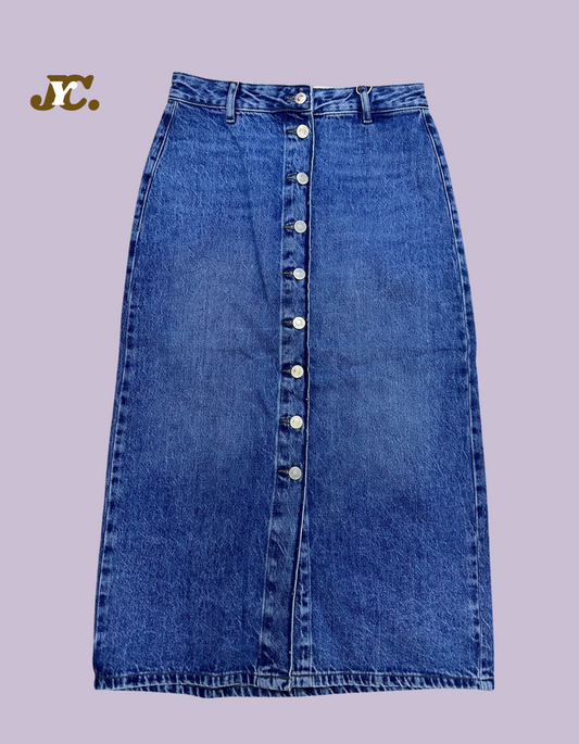 Quarter Botton Jeans Skirt (Ladies Skirt)