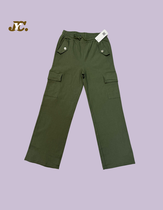 FlexiFit Women's Slim Cargo Pants - 4 pockets