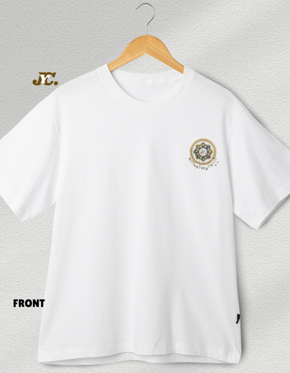 1043- Mandala Print 100% cotton T-shirt/ Slim Fit Tshirt for summer