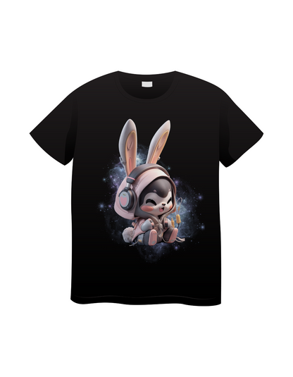 Cute Gamer Bunny Graphic Tee (for Women)