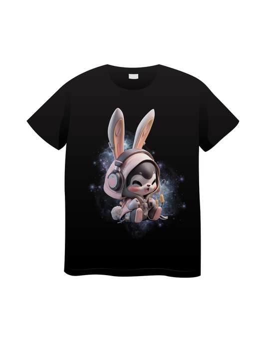 Cute Gamer Bunny Graphic Tee (for Women)