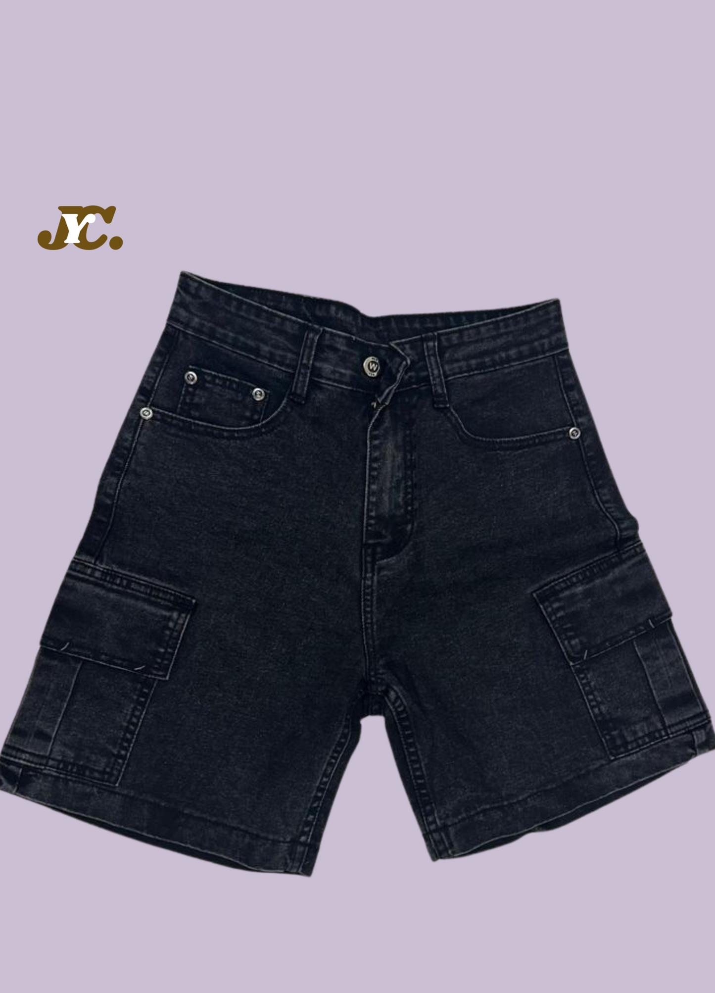 JS-3026-महिला जीन्स कार्गो सर्टहरू