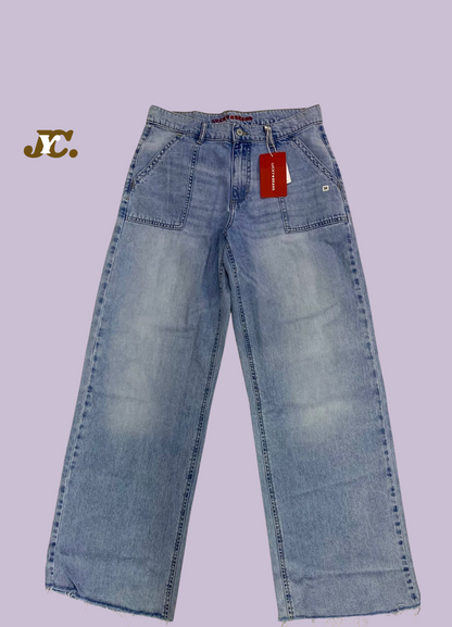 महिलाहरूको लागि JNS-3020-चौडा खुट्टा भएको जिन्स