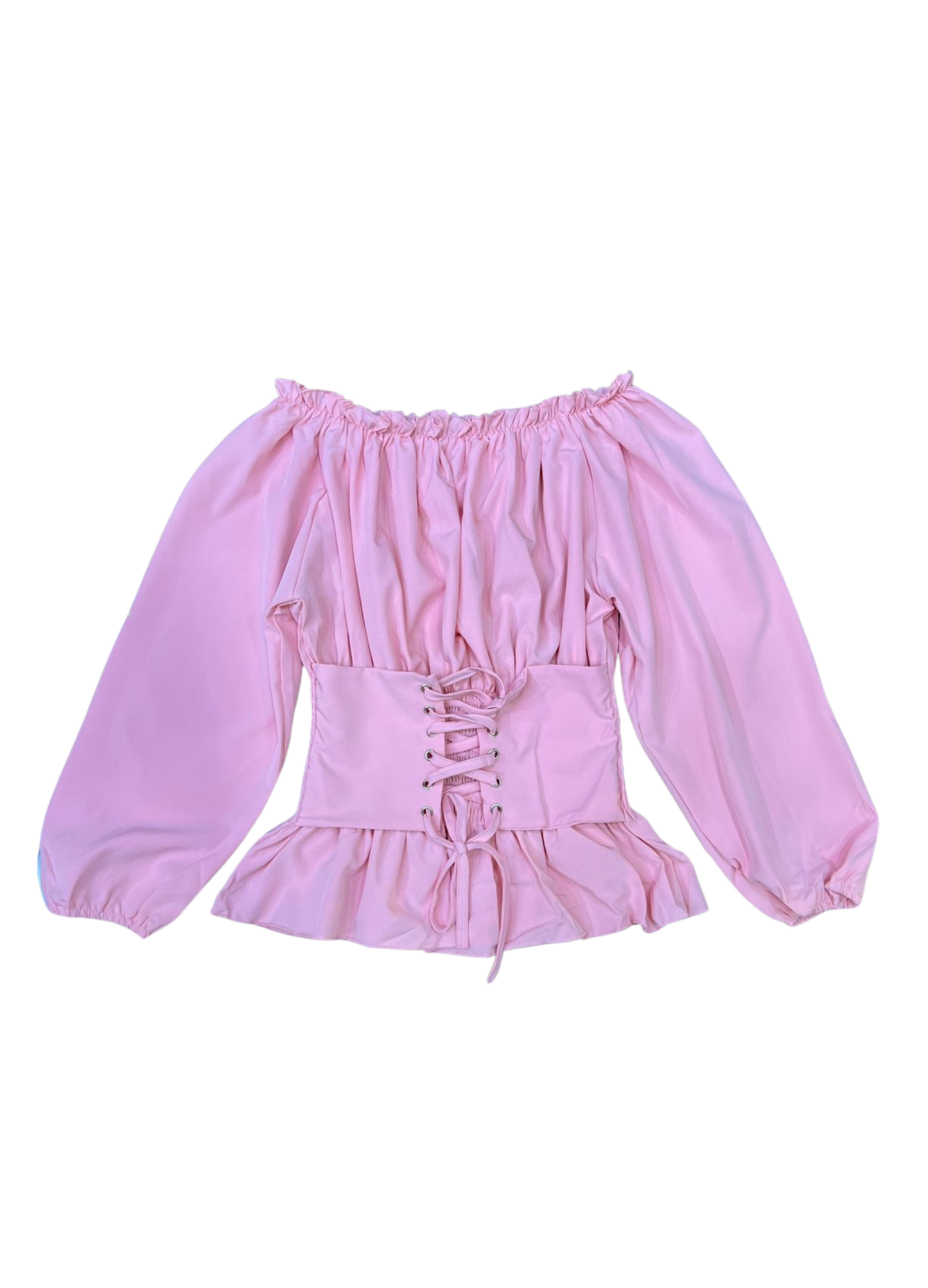 1019- Off Shouder Top with front lace- Summer Tops for ladies