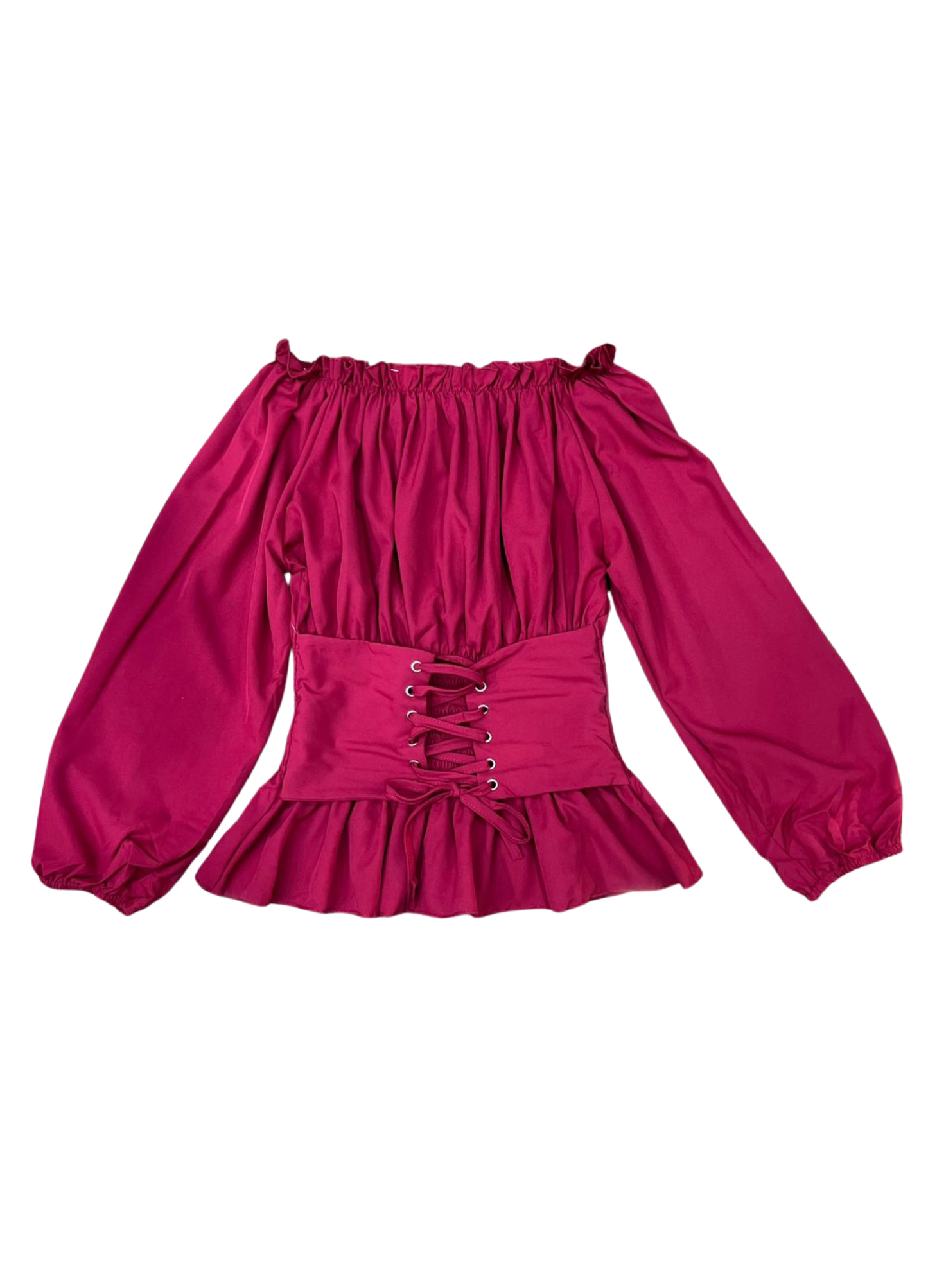 1019- Off Shouder Top with front lace- Summer Tops for ladies