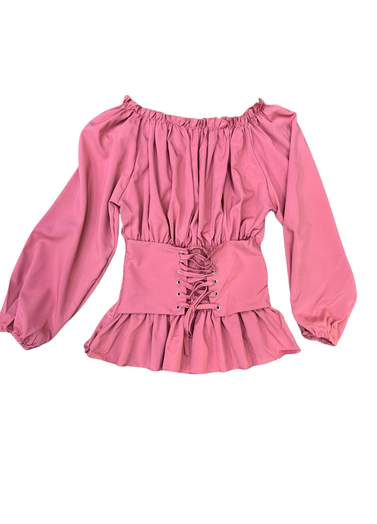 1019- Off Shouder Top with front lace- Summer Tops for ladies