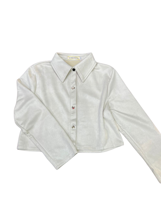 1013-Velvet Textured Crop Jacket -Winter wear for ladies