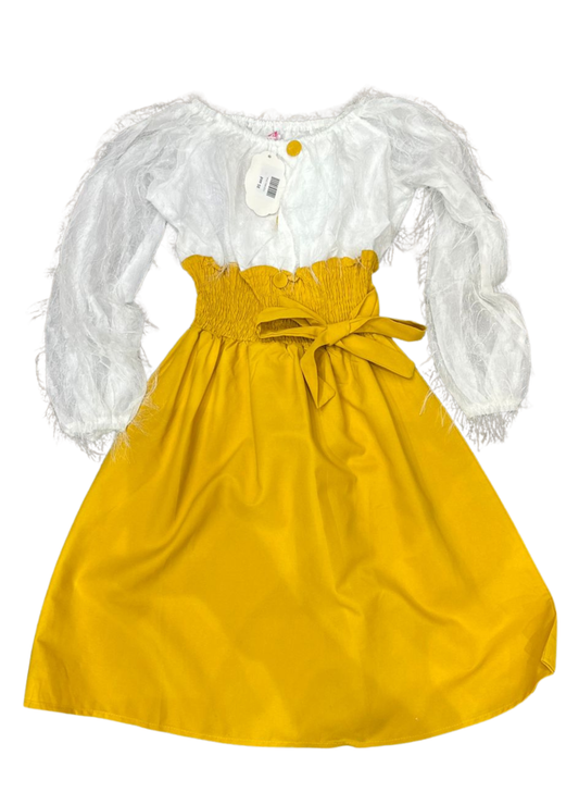 1022-Mini Dress with fur design- Ladies Mini Dress for summer