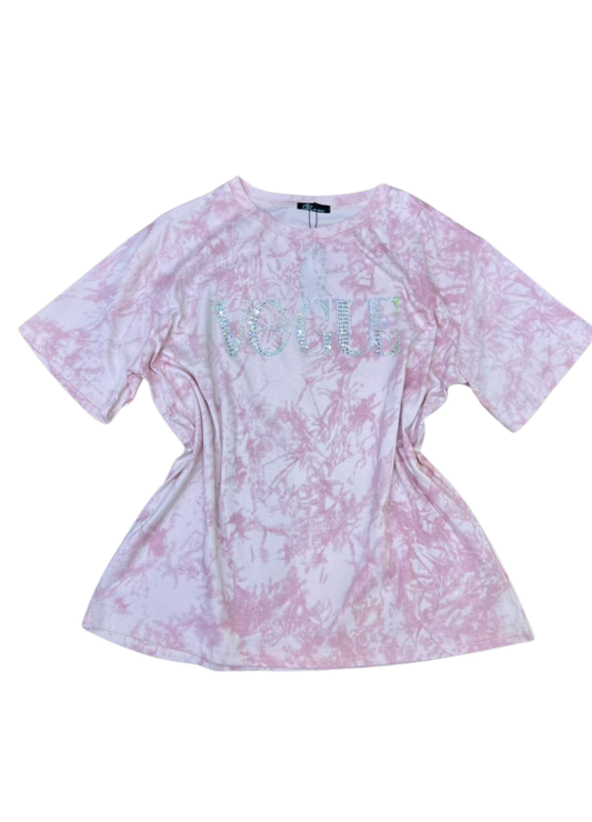 1001- VOGUE Paris Oversized Tie-Dye T-Shirt