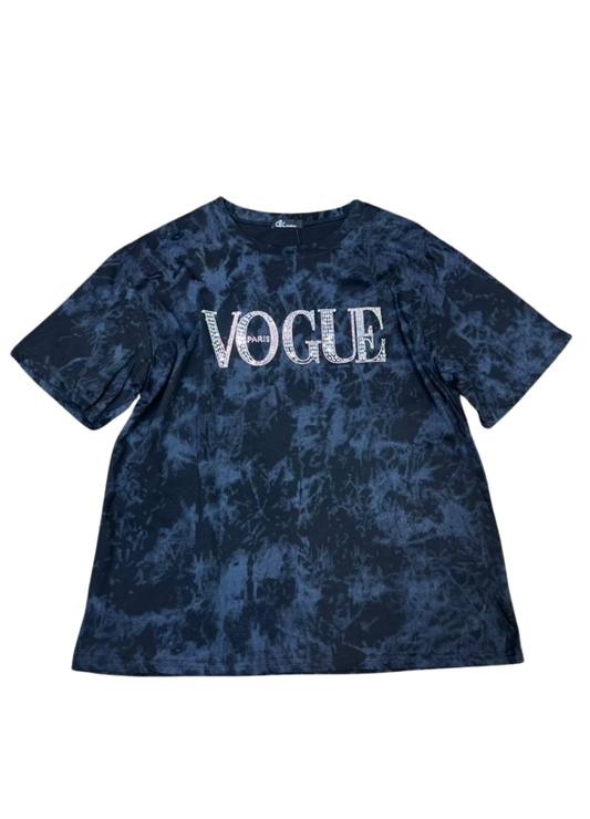 1001- VOGUE Paris Oversized Tie-Dye T-Shirt