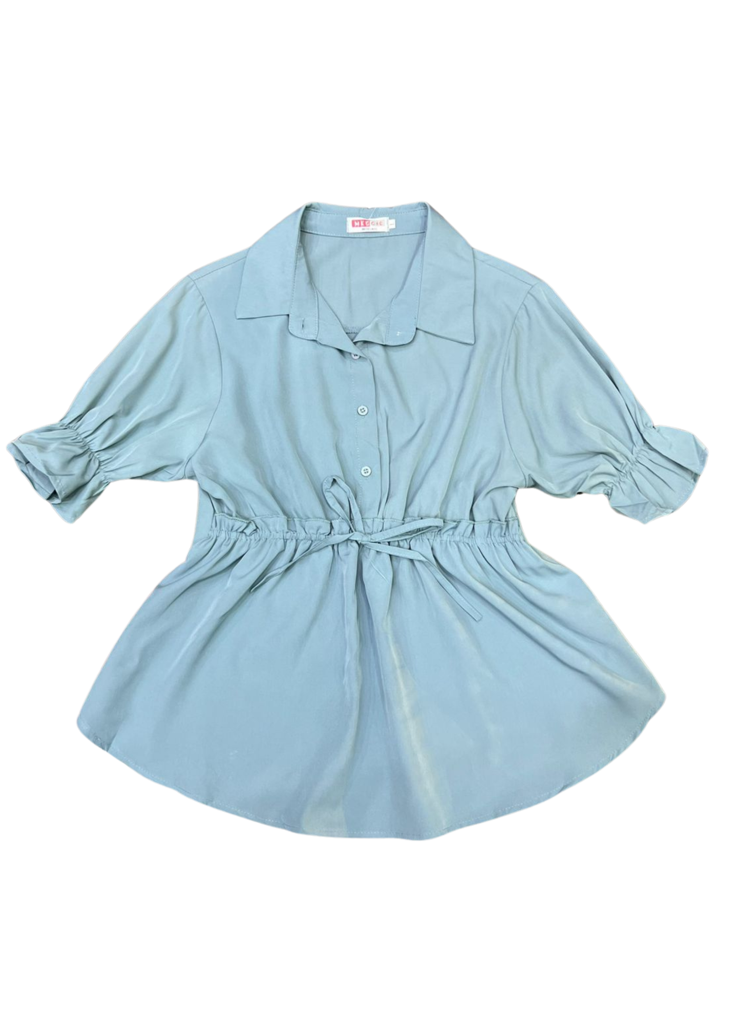 1020- Shirt Tops with Elastic on waist- Ladies summer tops