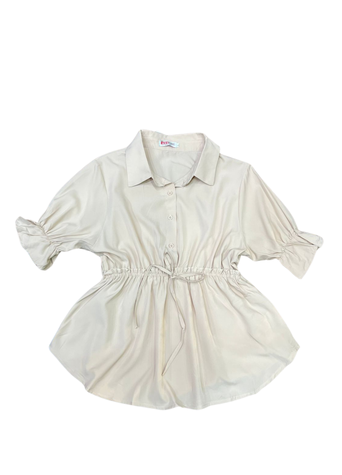 1020- Shirt Tops with Elastic on waist- Ladies summer tops