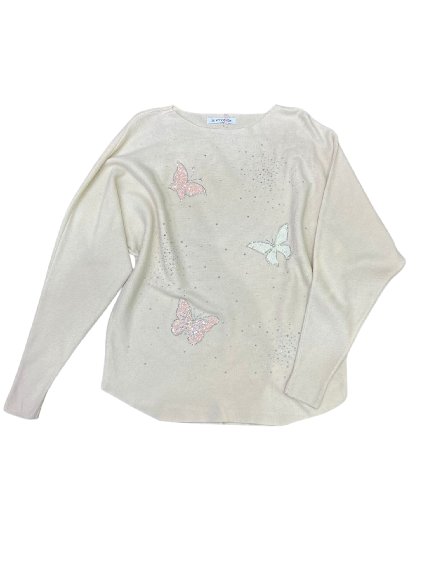 1036- Women’s Butterfly Knit Sweater – Soft & Stylish Long Sleeve Pullover