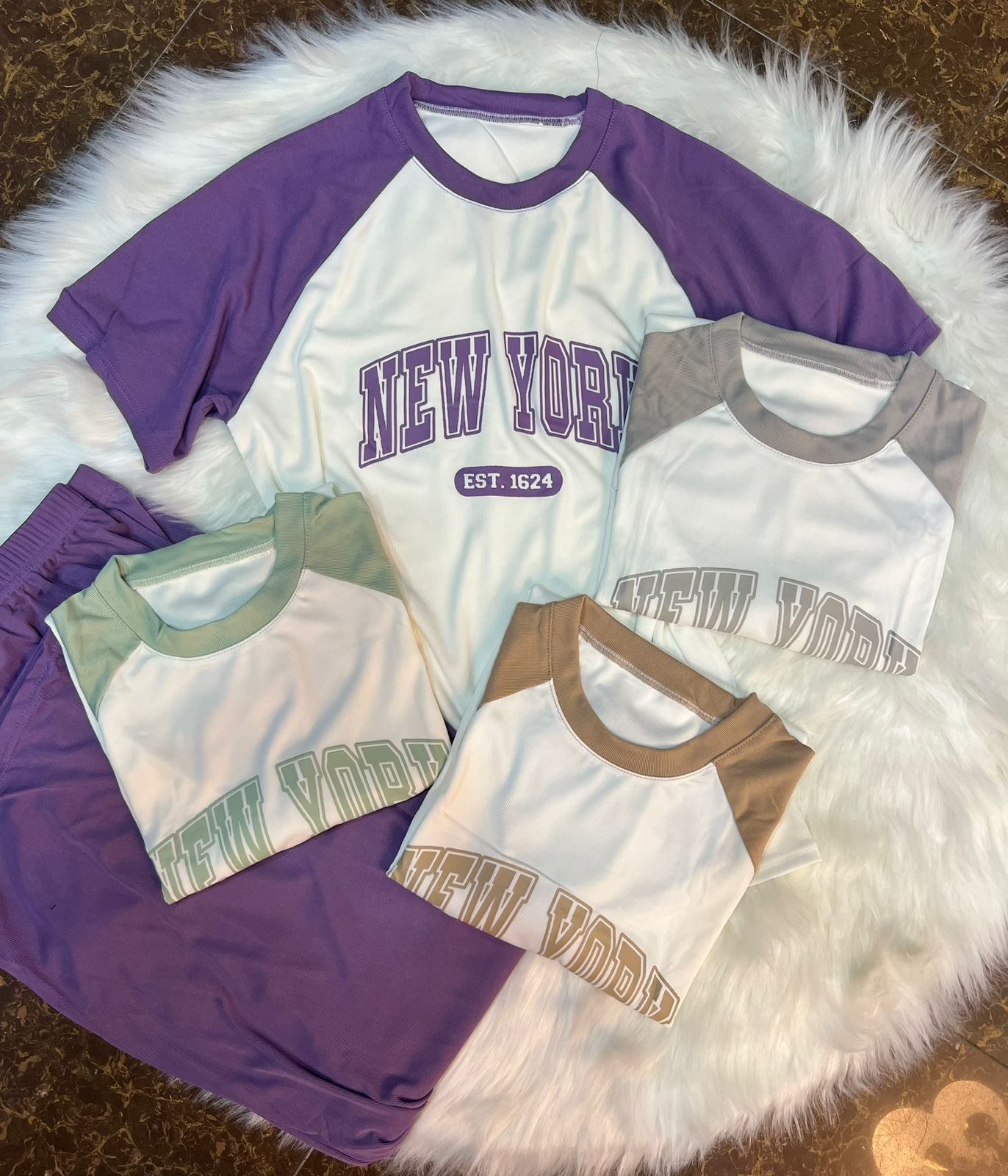 1053- New york Print Terno Set- Casual Set for ladies