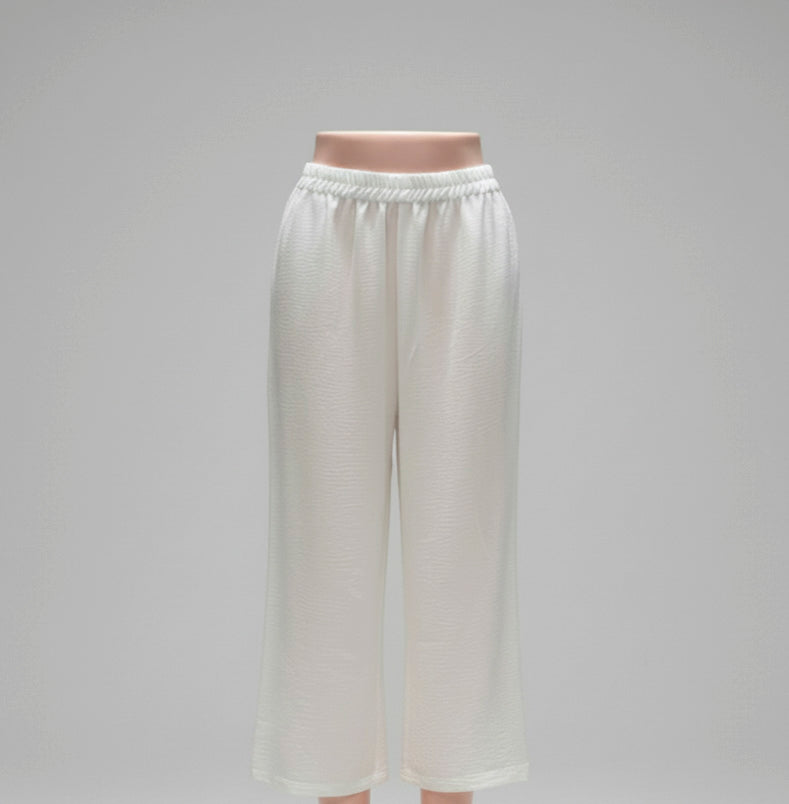 4415- White Palazzo Trouser