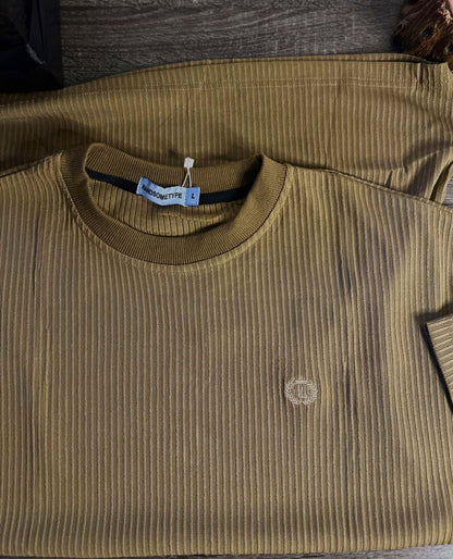 Unisex  Waffle Knit Short Sleeve Tshirt