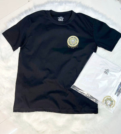 1043- Mandala Print 100% cotton T-shirt/ Slim Fit Tshirt for summer