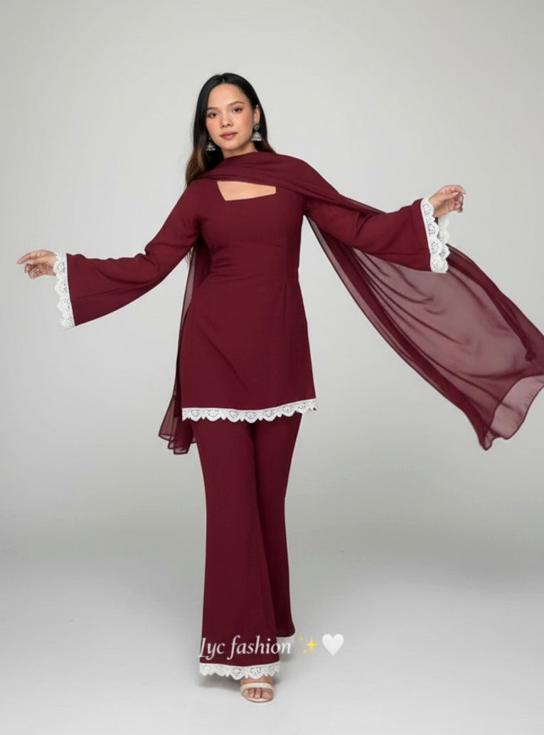 4419- 90's Plain Kurtha Set