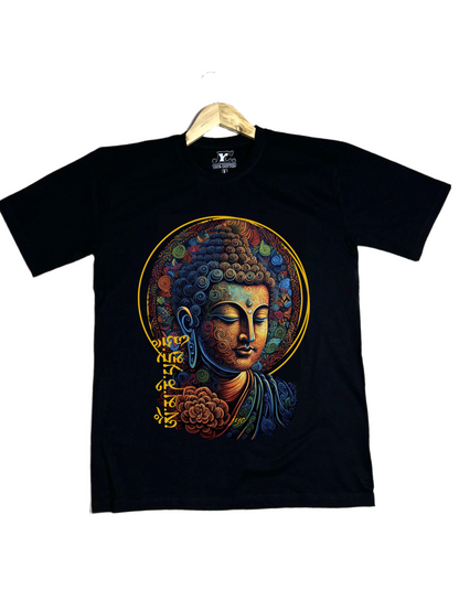 OT21-Buddha print Oversized ladies t-shirt