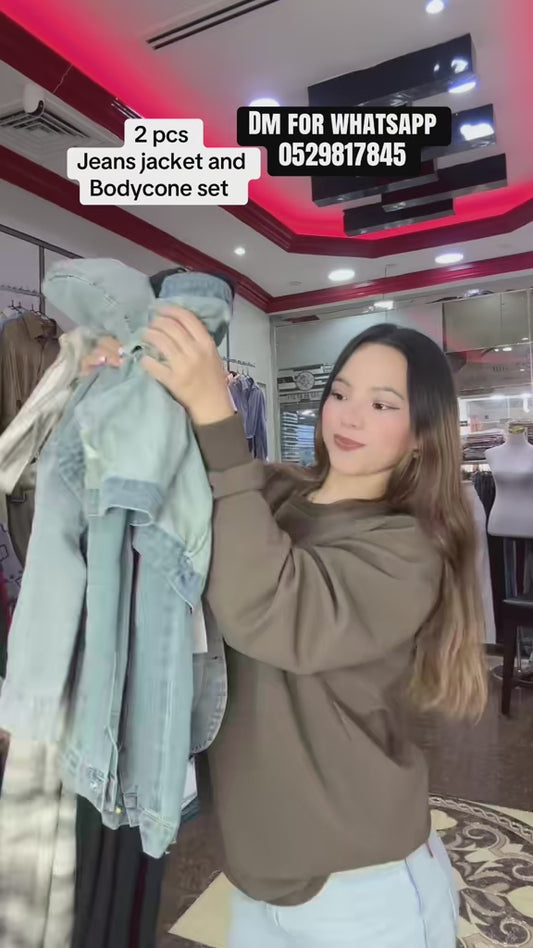 4290- Body con W/ jeans Jacket