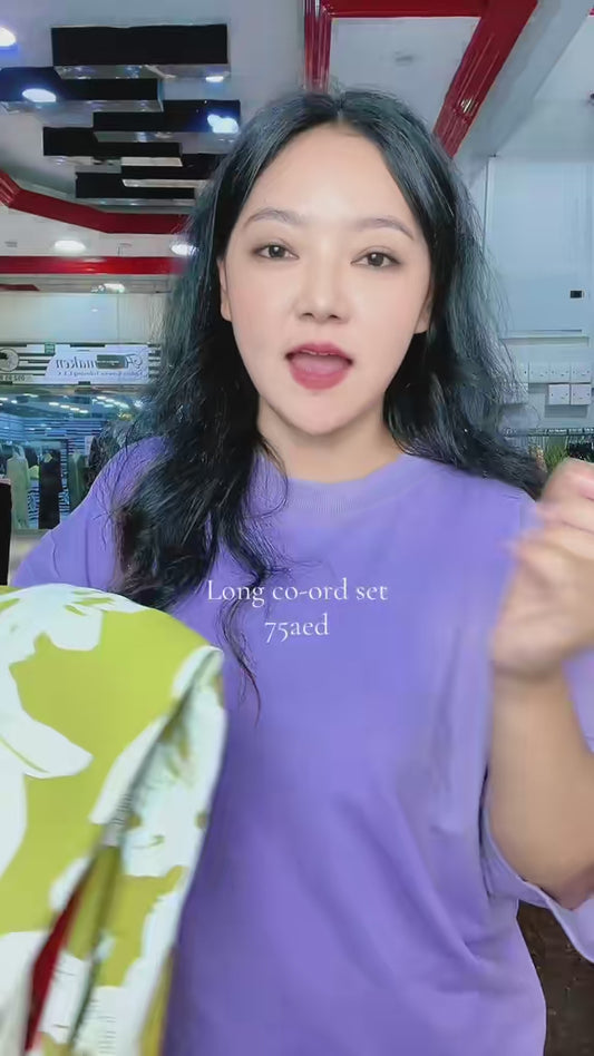 4308- Long Kurti C0-ord set - Floral print