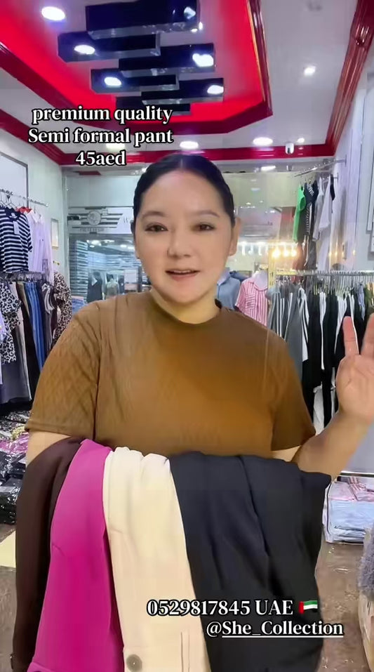 3041 - Ladies Formal Pant- Wide Leg Pant