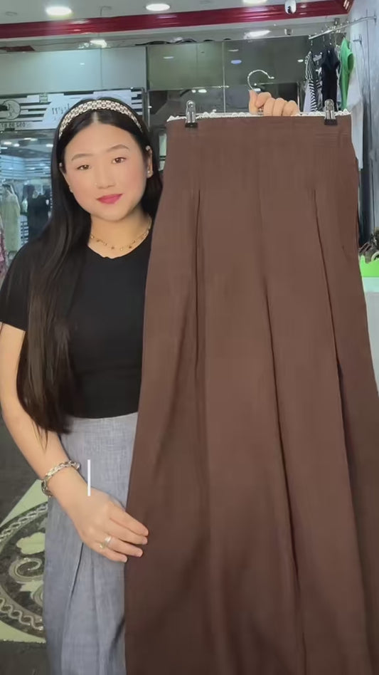 4335- Korean Palazzo Pant with Lace