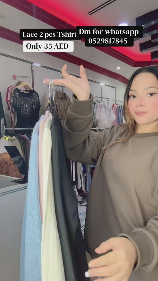 4292- Lace 2 pcs Tops W/ Outer