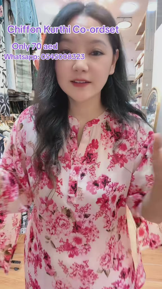 4334- Chiffon Quarter Tops Only